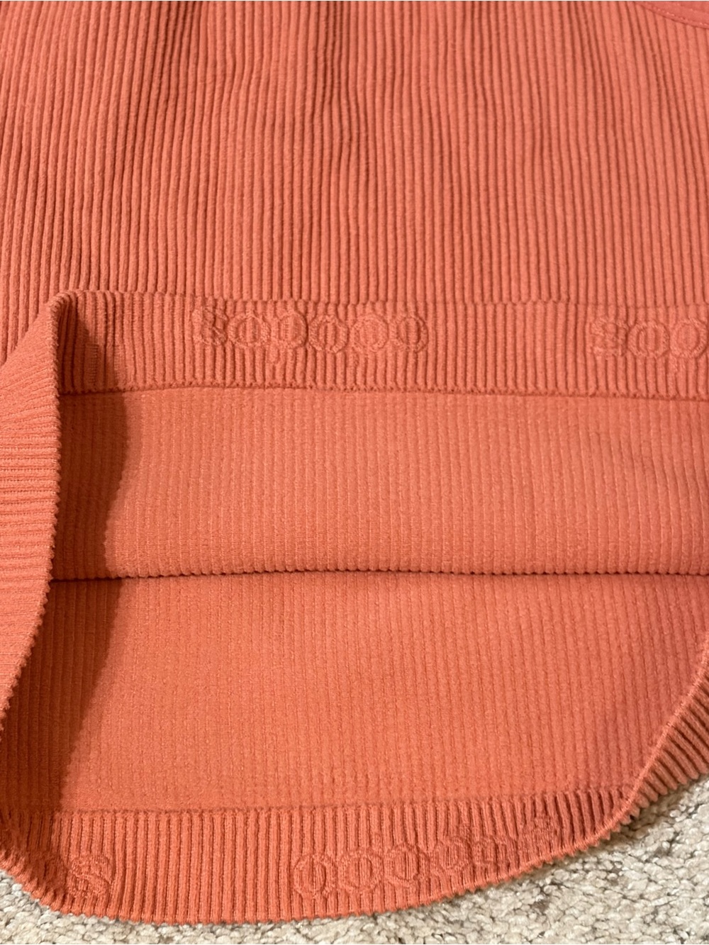 Ribbed Racerback Tank Top in Rust - Picture 4 of 4